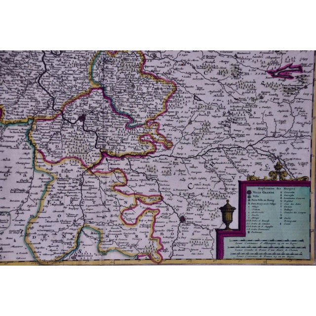 White l'Isle De France: A Hand-Colored 17th Century Map by De Wit, 1680 For Sale - Image 8 of 9