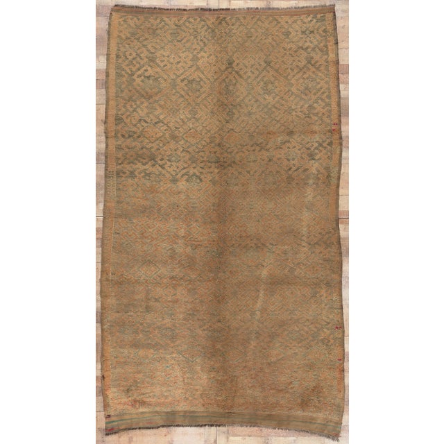 Vintage Beni MGuild Moroccan Rug - 06'06 X 11'00 For Sale - Image 9 of 10