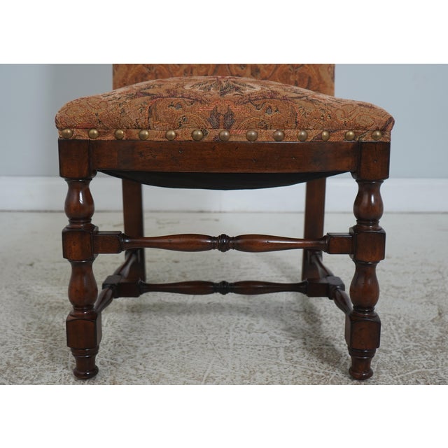 Brown Set of 4 Mahogany High Back Dining Chairs For Sale - Image 8 of 18