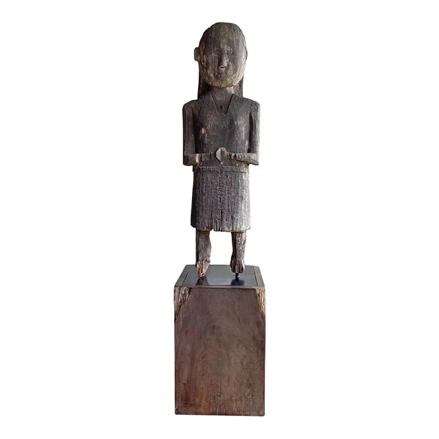 Life-Sized Dayak Tribe Female "Hampatong" Guardian, Borneo, Early 20th Century 11 For Sale
