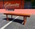 1960s Large Mid Century Modern Danish Teak Coffee Table Bench With Pull Out Tray For Sale - Image 5 of 12