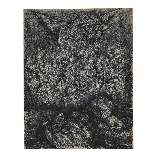 Maurice Walter Edmond De Lambert, Lucifer Mephistopheles, Drawing, 1900s For Sale