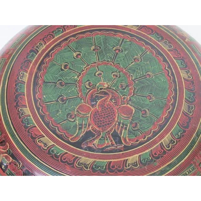 1940s Burmese Lacquer Box For Sale - Image 5 of 11