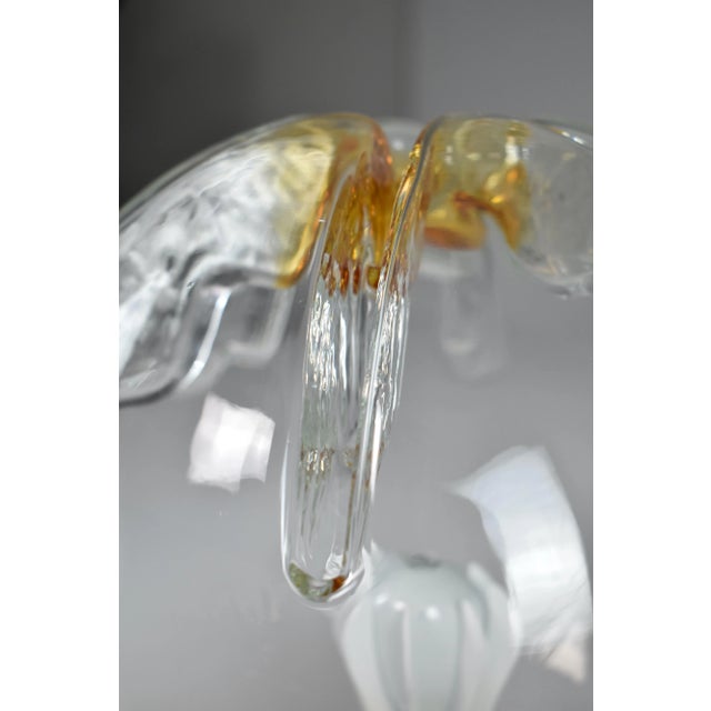 Italian Mid-Century Modern Murano Glass Spherical Globe Table Lamp, 1970s For Sale - Image 4 of 8