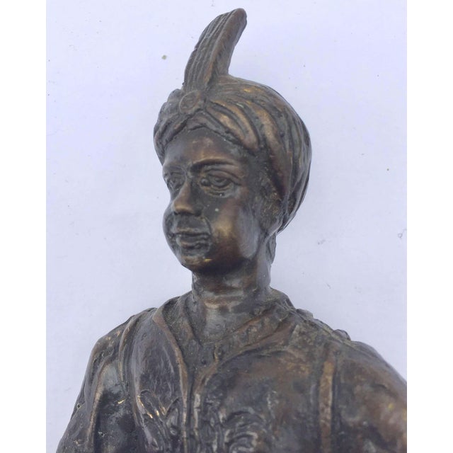 Orientalist Patinated Bronze Figure of a Turkish Young Man For Sale - Image 14 of 14