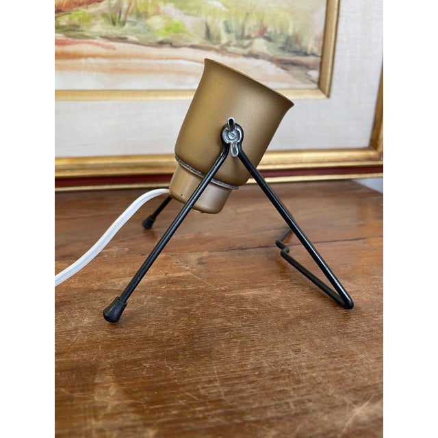 Gold Vintage Mid-Century Modern Adjustable Tripod Table Lamp For Sale - Image 8 of 12