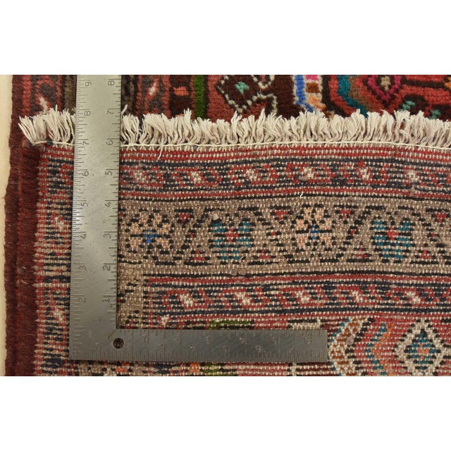 Hamedan Runner 2’7” X 9’2” Pink Wool Vintage Tribal Hand-Knotted Oriental Rug For Sale - Image 14 of 14