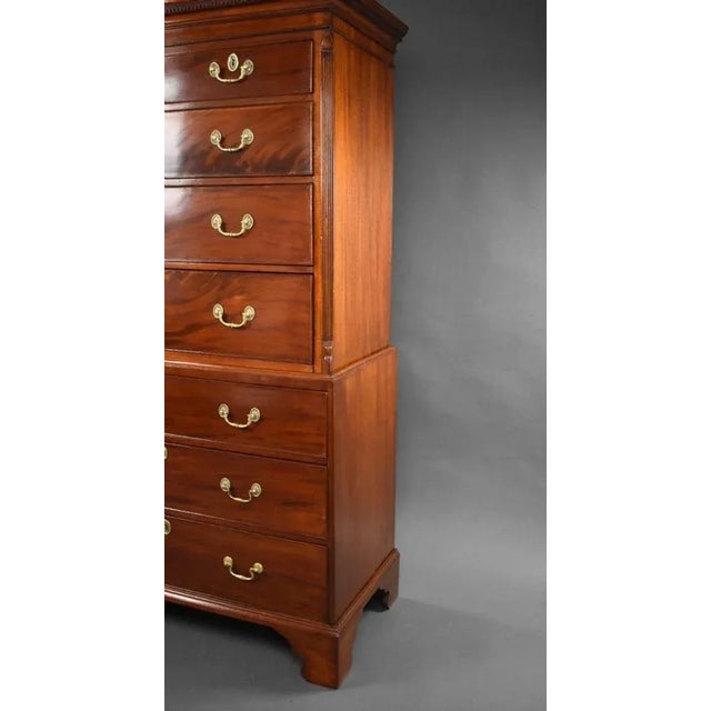 Early 19th Century George III Mahogany Chest on Chest, 1800s For Sale - Image 5 of 8
