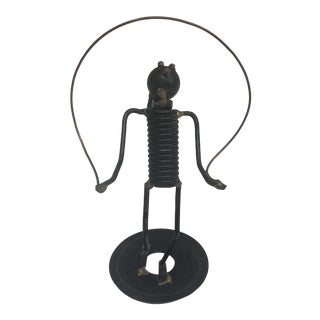 1980s Handmade Up-Cycled Metal Jump Rope Girl For Sale