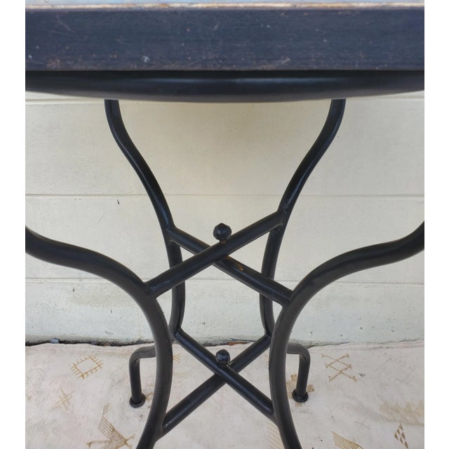 24" Square Mosaic Table Fish Style in Turquoise and Blue For Sale - Image 4 of 7