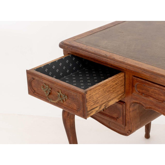 Wood Louis XV Style Walnut Writing Desk For Sale - Image 7 of 10