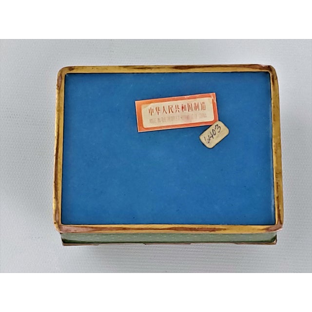 Vintage Chinese Cloisonné Trinket Jewelry Box For Sale - Image 9 of 11