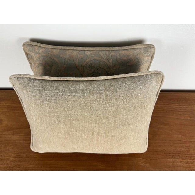 Rococo Pair of Petite Pillows by Mariano Fortuny, Cotton, Rococo Style, Italy For Sale - Image 3 of 7