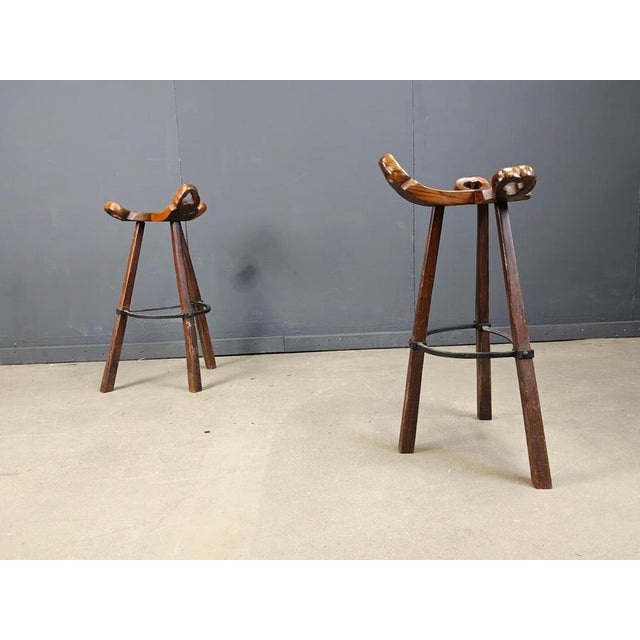 Brutalist Mid-Century Brutalist Bar Stools, 1960s, Set of 8 For Sale - Image 3 of 15