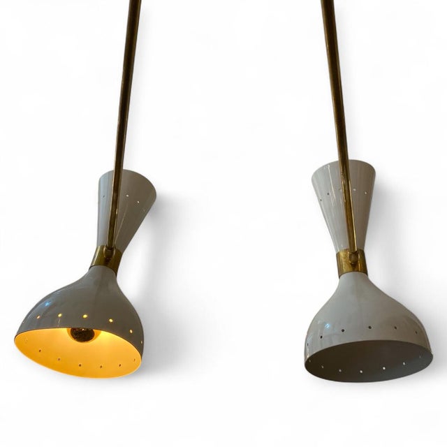 Stilnovo Vintage Twelve-Arm White Lamp from Stilnovo, 1950s For Sale - Image 4 of 6