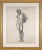 Cream Vintage Neoclassical Drawing of a Male Nude Greco Roman Statue by William B Pattengill 1933 For Sale - Image 8 of 8