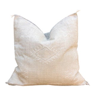 24" Kabash Linen Moroccan Silk Pillow For Sale