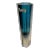 Vintage Murano Sommerso Blue Hexagonal Glass Vase For Sale