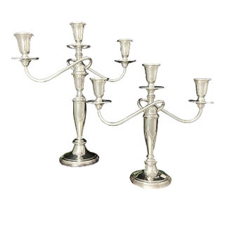 Vintage Sterling Silver Towle Candelabras -A Pair For Sale