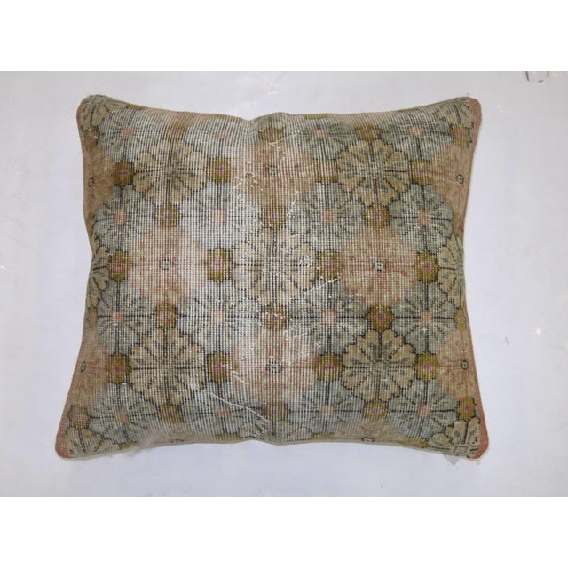 Zabihi Collection Large Floral Turkish Pillow For Sale - Image 4 of 6