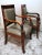 French Mid 19th Century Charles X Style Pair of French "Antique Master" Chairs in Wood and “Cuoio” For Sale - Image 3 of 12