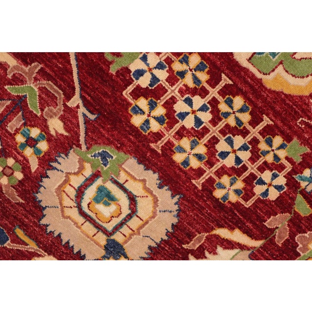Boho Chic 1990s Boho Chic Ziegler Red Blue Hand-Knotted Wool Rug - 10'0'' X 14'7'' For Sale - Image 3 of 8