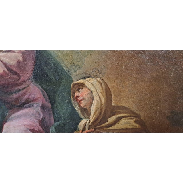 Circle of Sebastiano Conca, The Coronation of the Virgin Among the Saints, 1800s, Oil Painting on Canvas, Framed For Sale - Image 13 of 15