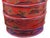 Brick Red Vintage Chinese Red Golden Scenery Graphic Round Wood Stack Basket Table For Sale - Image 8 of 12