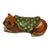 Vintage Chinese Sancai Glazed Ceramic Cat Pillow (Headrest) - 1950s For Sale
