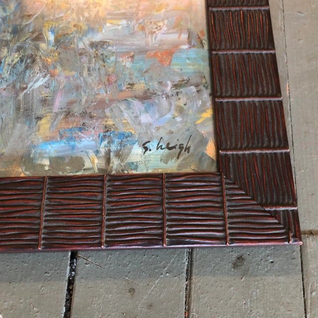 Original painting on paper 9 x 12 overall size with vintage frame is 12.5 x 15.5