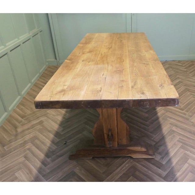 Large French Oak Farmhouse Table For Sale - Image 4 of 8