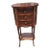 French Louis XV Style Brass Ormolu Mahogany 2-Tier 3-Drawer Oval Side Table For Sale