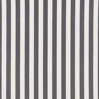 Sample - Schumacher James Stripe Fabric in Charcoal For Sale
