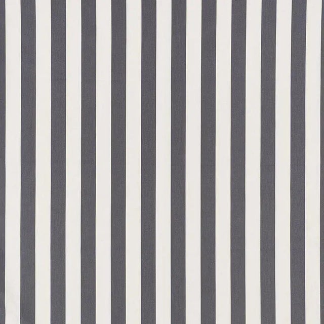 Sample - Schumacher James Stripe Fabric in Charcoal For Sale