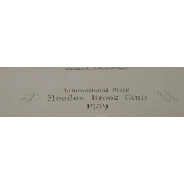 International Field Meadow Brook Club 1939 Gouache; Hand-Colored Aquatint by Paul Brown For Sale - Image 16 of 18