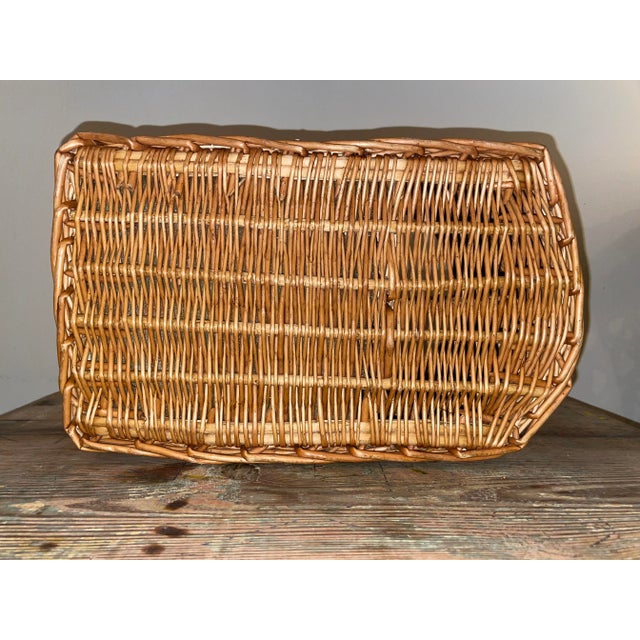 Vintage Wicker Wine & Cheese Basket- Lined For Sale In New Orleans - Image 6 of 9
