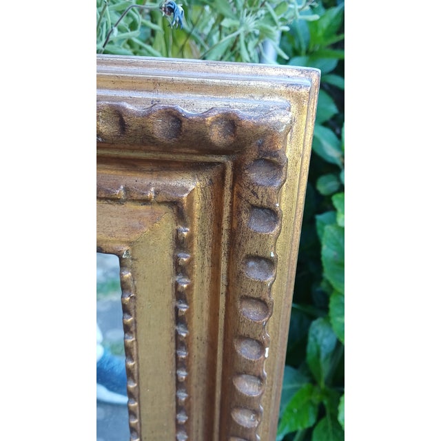 Vintage Italian Mirror with Simple Gold Frame, 1960s For Sale - Image 4 of 8