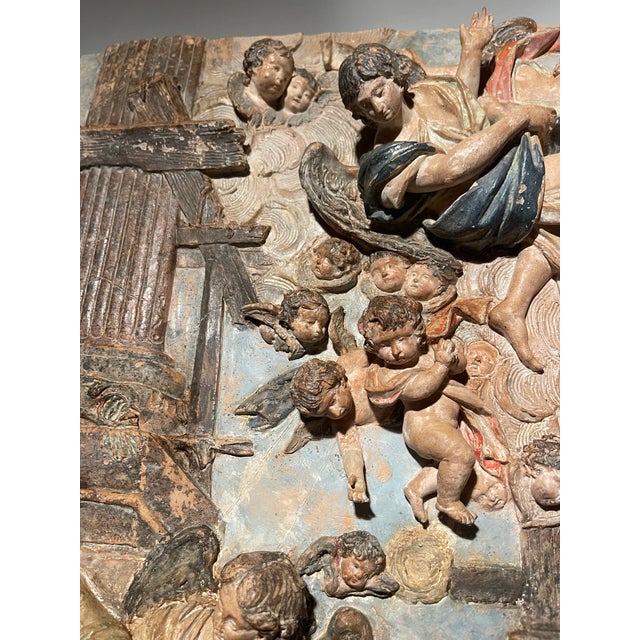 Nativity Scene, Celestial Court, 18th Century, Terracotta, Italian For Sale - Image 14 of 18