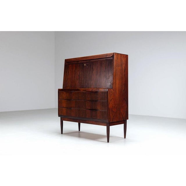 Secretaire in Santos Rosewood by Erling Torvits for Klim Mobelfabrik, Denmark, 1960 For Sale - Image 7 of 18