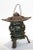Japanese iron pagoda garden candle lantern. Hand cast iron Japanese candle lantern with hearts on top. Can rest on table...