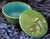 Exquisite vintage Chinese cloisonné lidded bowl from mid-to-late 20th century (circa 1960s). Featuring a vibrant, rich...