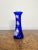 Antique Mary Gregory Blue Glass Vase, 1890 For Sale - Image 4 of 5