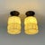 Art Deco Marbled Opaline & Burnished Brass Flush Mounts, Germany, 1930s, Set of 2 For Sale - Image 15 of 16