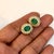 4 Carat Oval Shape Emerald & 1 Ct Diamond Post Back Earrings 14 Kt Yellow Gold For Sale - Image 18 of 18