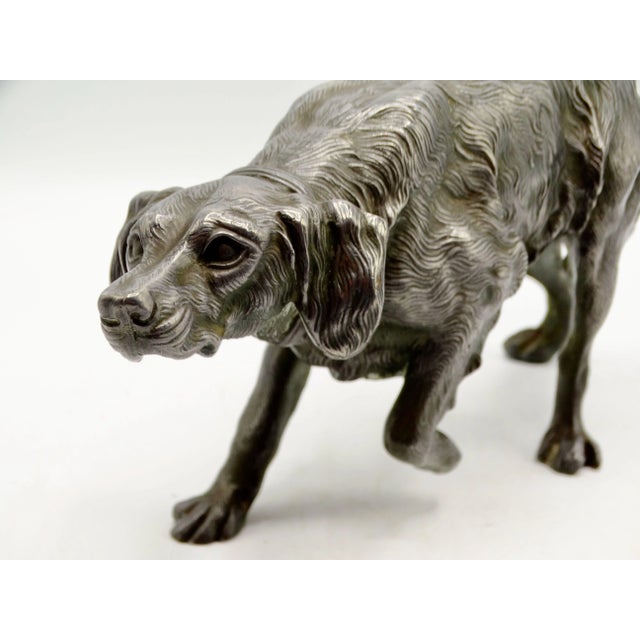 Antique French Sporting Dog Sculpture For Sale - Image 9 of 10