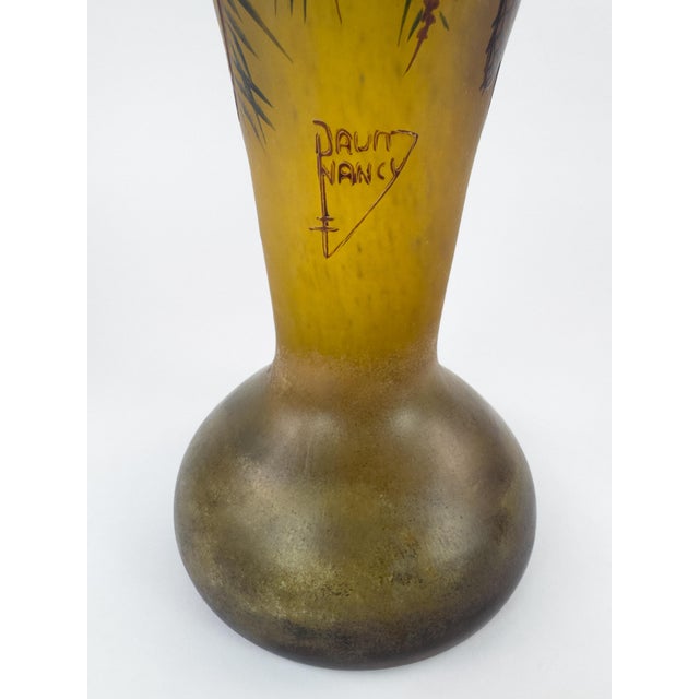 Daum Nancy Jugendstil Art Nouveau Acid-Etched Vase, C. 1900–1915 For Sale - Image 16 of 18
