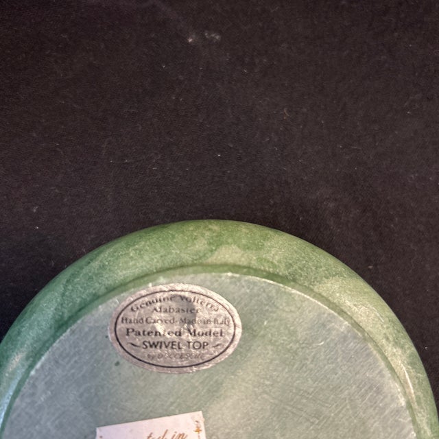 Italian Hand Made Volterra Alabaster Swivel Top Round Catchall by Ducceschi For Sale - Image 11 of 12