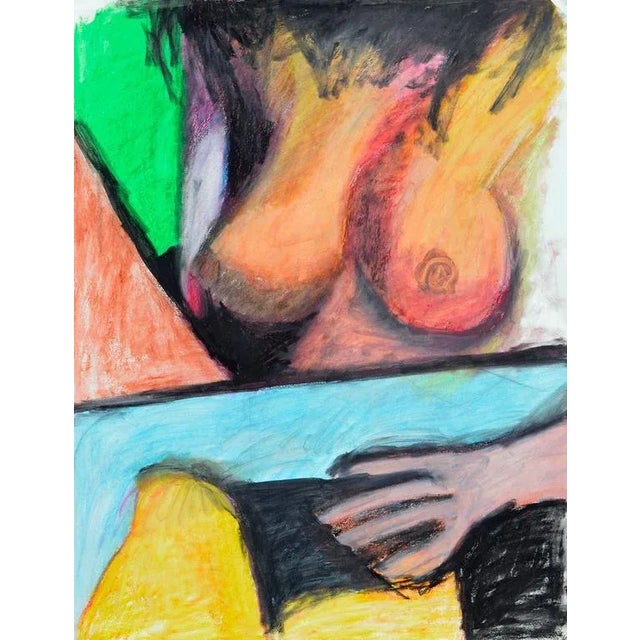 "Nude at the Beach" Contemporary Abstract Figurative Drawing by Michael William Eggleston For Sale - Image 4 of 4