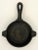Real mini cast iron skillet ashtray made by Wagner Ware. Ashtray has 2 cigarette rests.