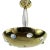 Art Deco Ceiling Lamp in Glass and Brass For Sale